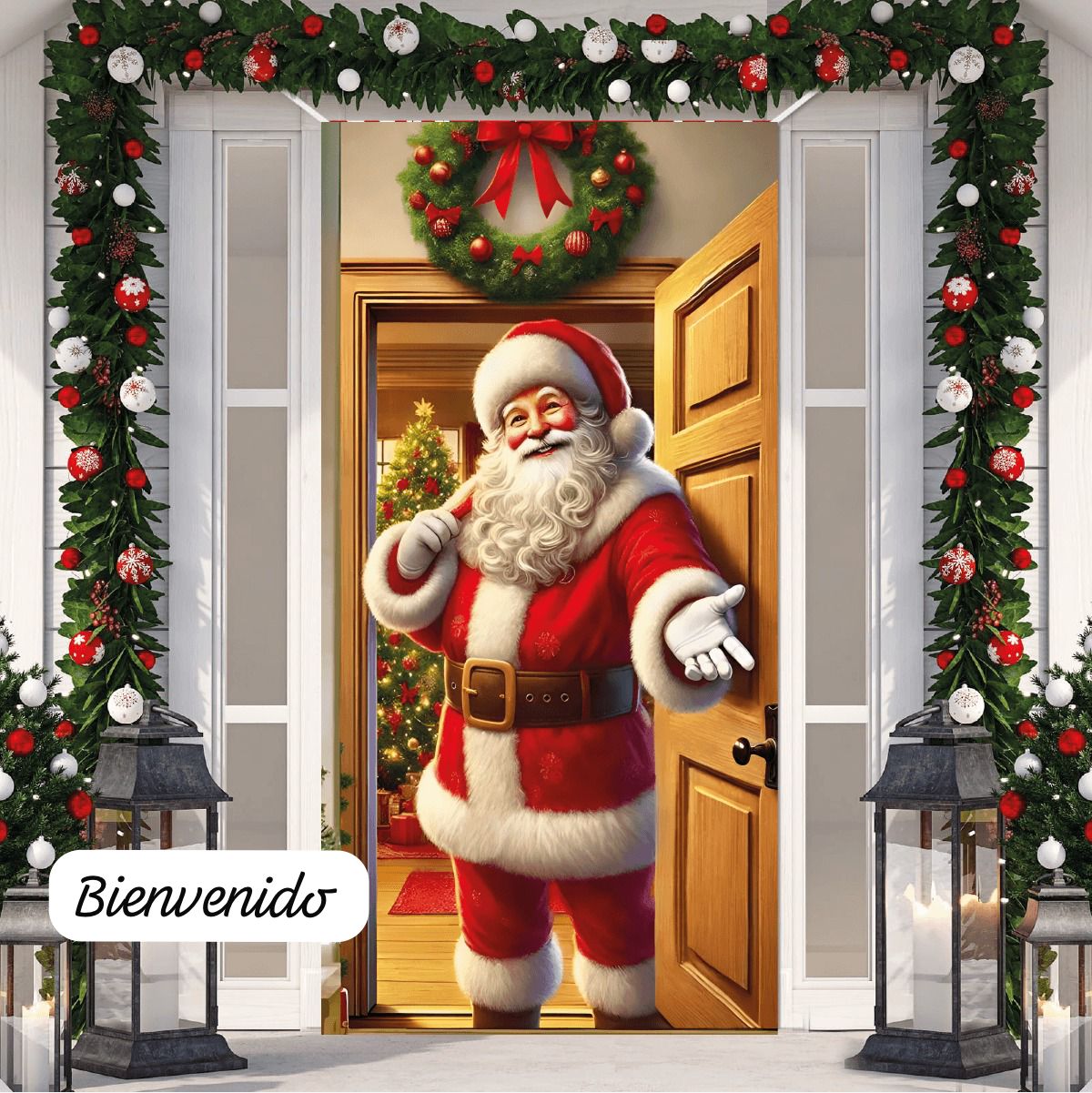 FUNDA PREMIUM® Funda navideña premium para puerta 🎅