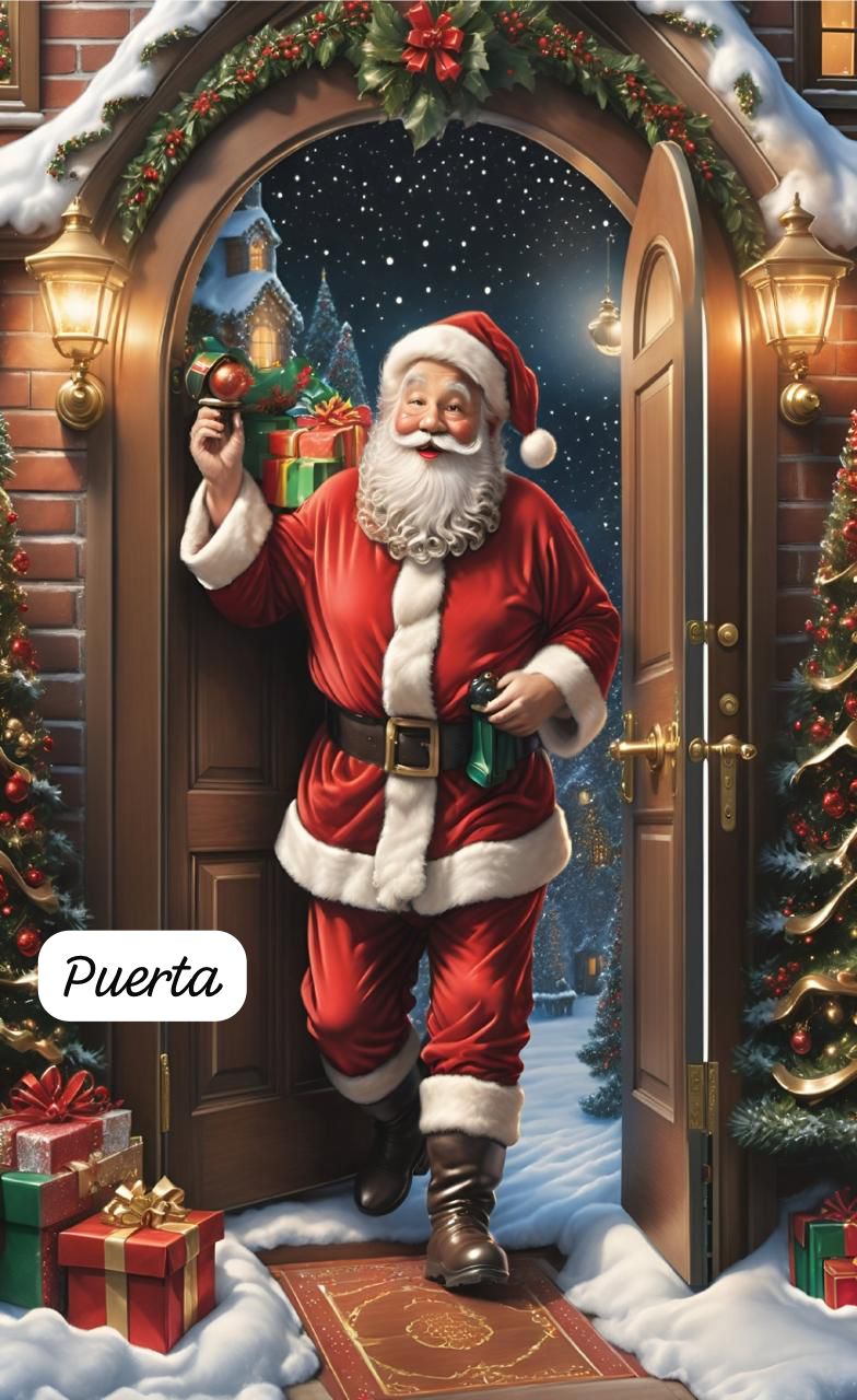 FUNDA PREMIUM® Funda navideña premium para puerta 🎅